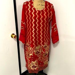 Beautiful red/gold Pakistani dress